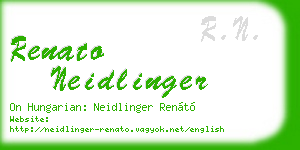 renato neidlinger business card