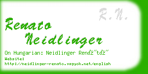 renato neidlinger business card